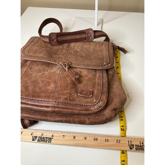 The Sak Ventura Convertible Crossbody Backpack Knotted Leather Brown Distressed
